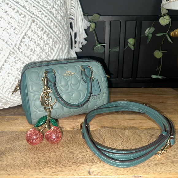 Coach Mini Rowan in Embossed Signature Print - Picture 6 of 9